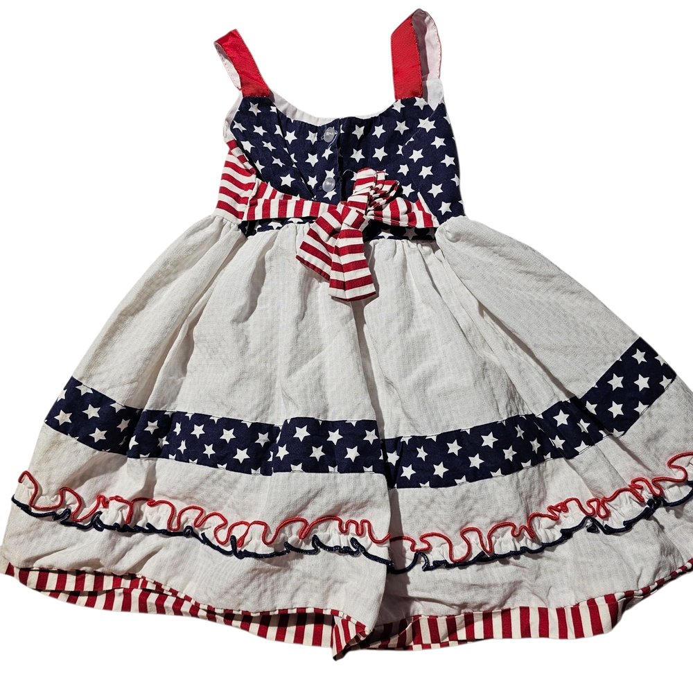 Bonnie Jean Red, White, and Blue Stars Dress - Picture 3 of 4